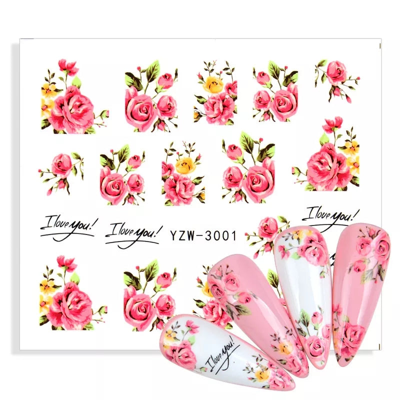 Nail Decal - Flowers Floral