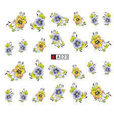 Flower Nail Decal A023