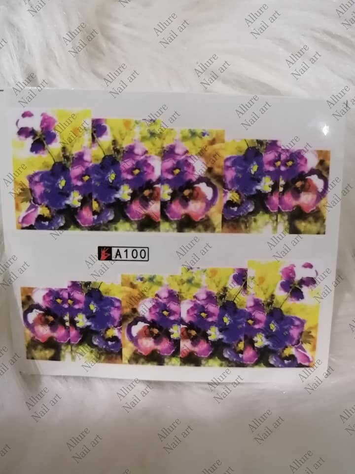 Flower Nail Decal A100