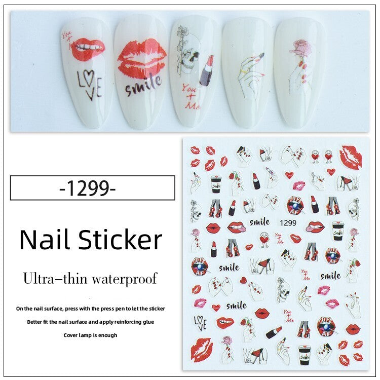 Valentine Heart Nail Sticker
