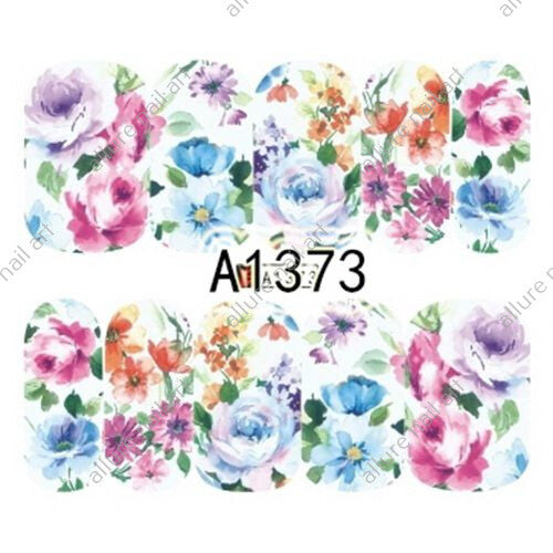 Floral Nail Decal A1373