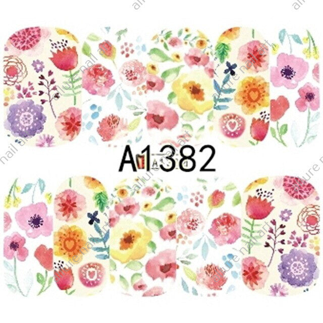 Floral Nail Decal A1382