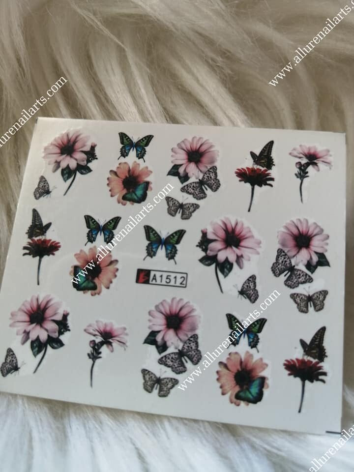 Flower Nail Decal