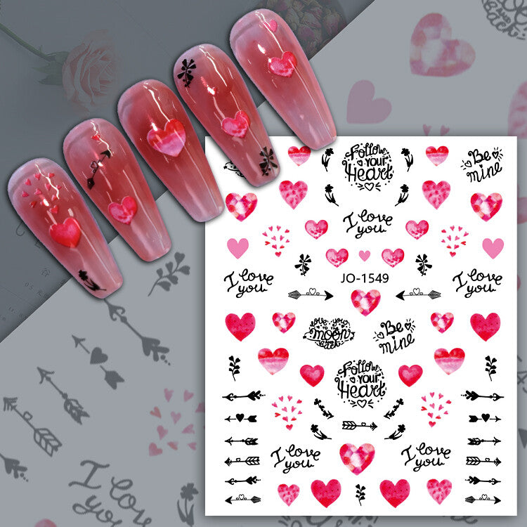 Valentine Heart Nail Sticker