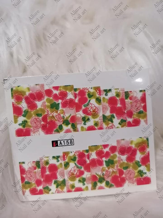 Flower Nail Decal A158