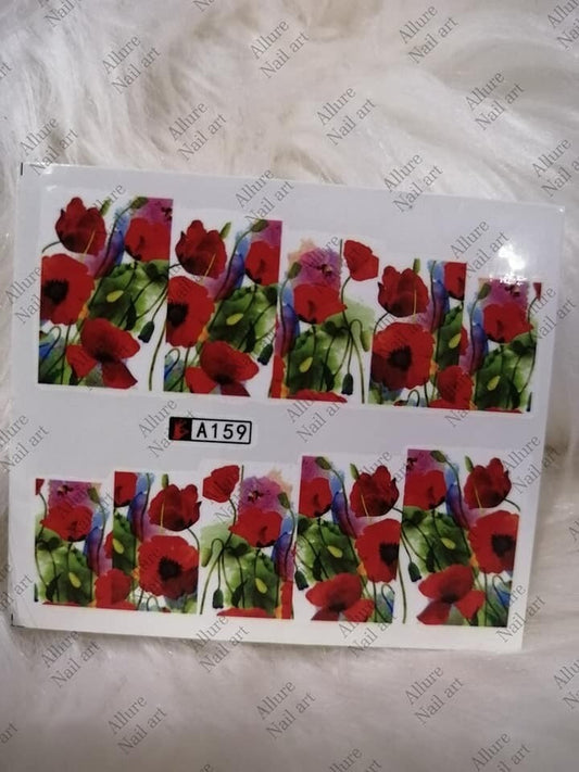 Flower Nail Decal A159