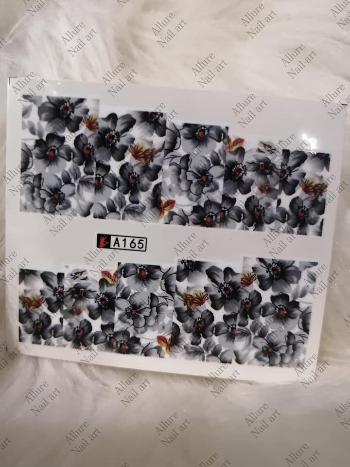 Flower Nail Decal A165