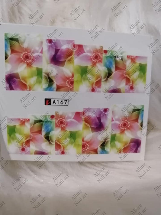 Flower Nail Decal A167