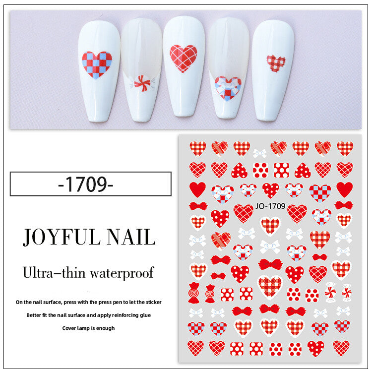 Valentine Heart Nail Sticker