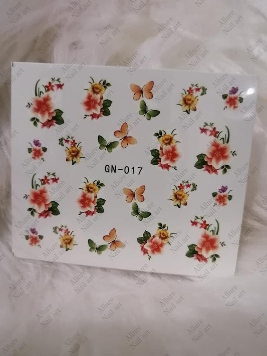 Floral Nail art decal