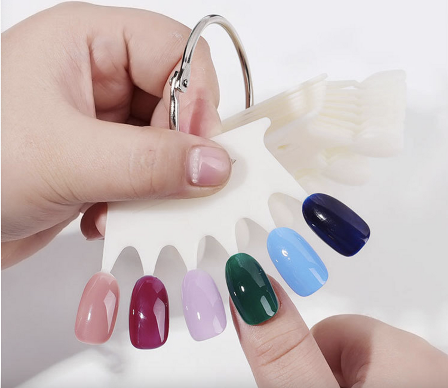 Nail Swatches Color Display Polish Practice Crown Shaped 60s