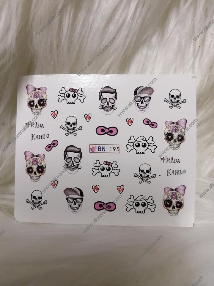 Skull Halloween Nail Decal BN195