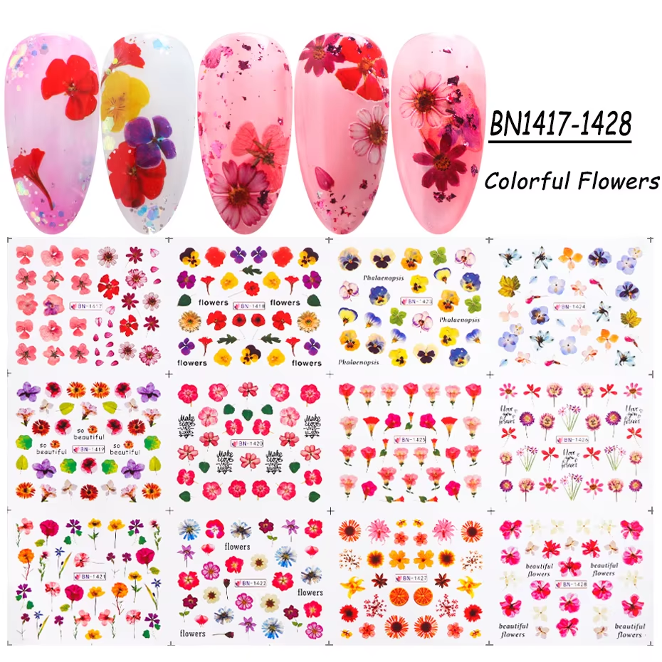 Floral Nail art decal