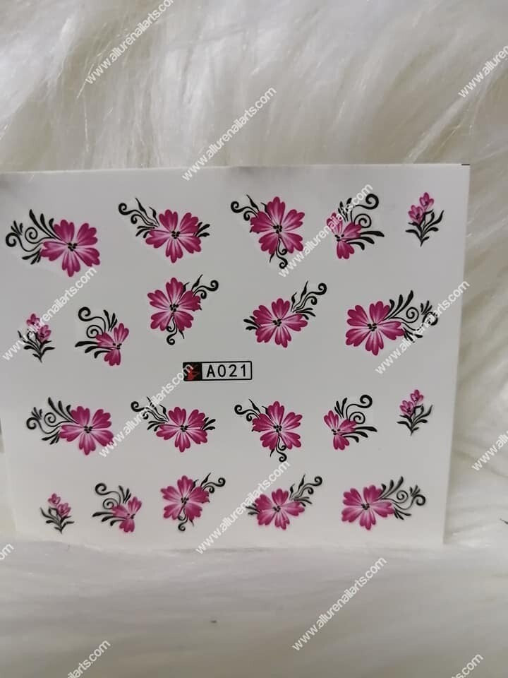 Flower Nail Decal A021