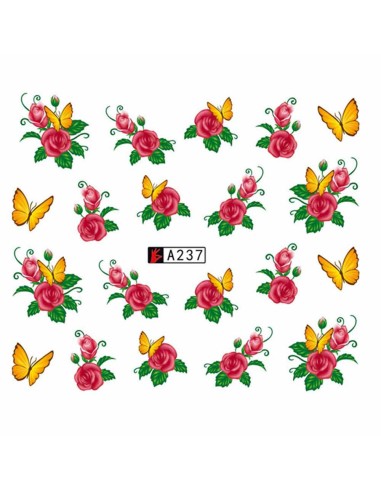 Flower Nail Decal A237
