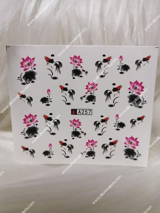 Flower Nail Decal A257