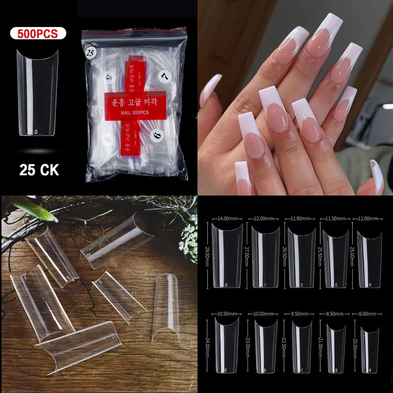 Nail Tips ( 500pcs/Packet ) clear