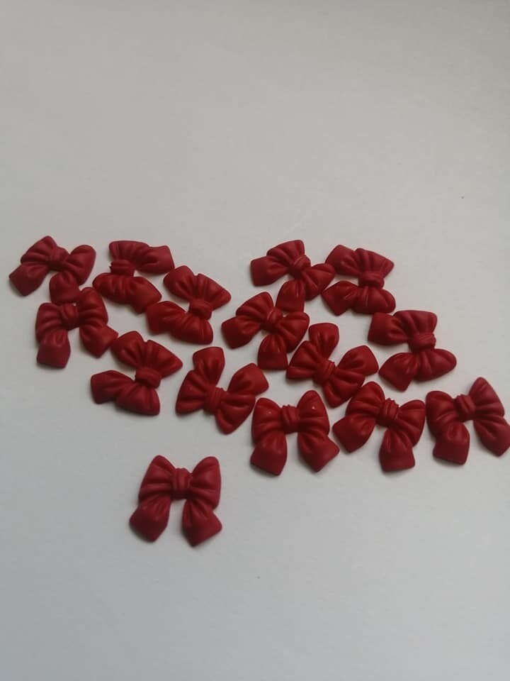 Bow Resin Nail Art Decoration 10 pcs