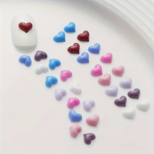 Heart Resin Nail Art Decoration 10 pcs