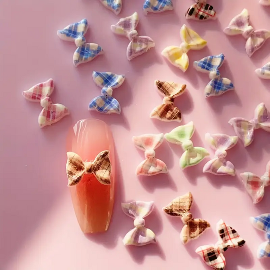 Bow Resin Nail Art Decoration 10 pcs