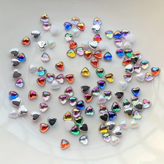 Heart Resin Nail Art Decoration 20 pcs