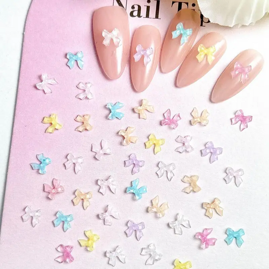 Bow Resin Nail Art Decoration 10 pcs