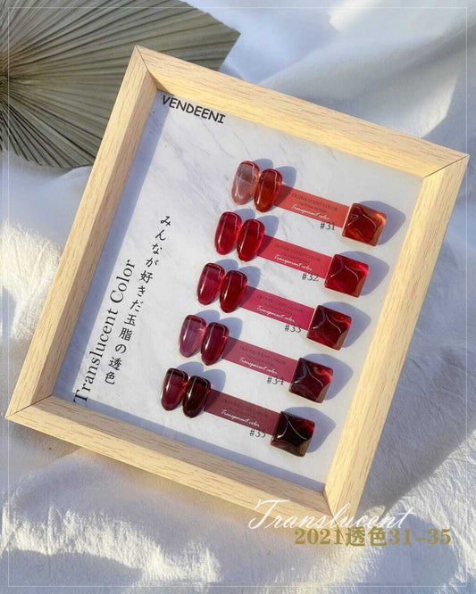 Vendeeni Translucent Gel Polish 15ml 6 Bottles