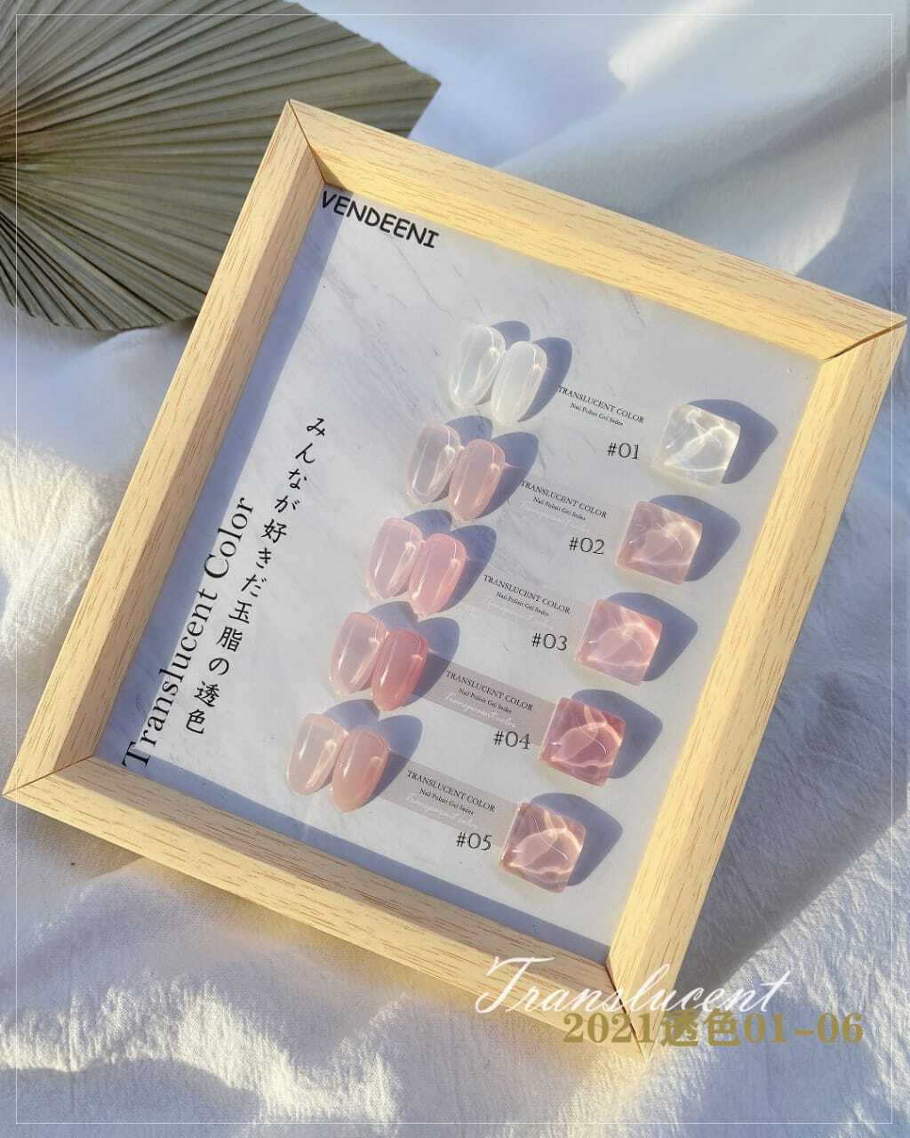 Vendeeni Translucent Gel Polish 15ml 6 Bottles