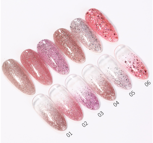 AS Glow in dark Glitter Gel Polish