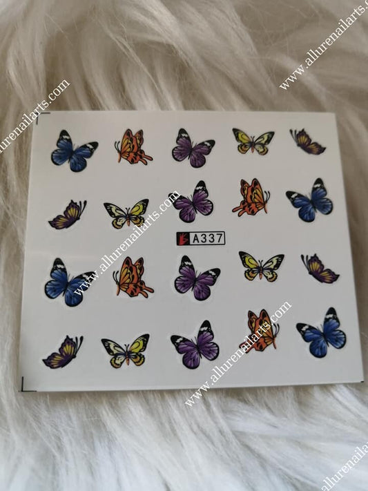 Butterfly Nail Decal Range 337-360