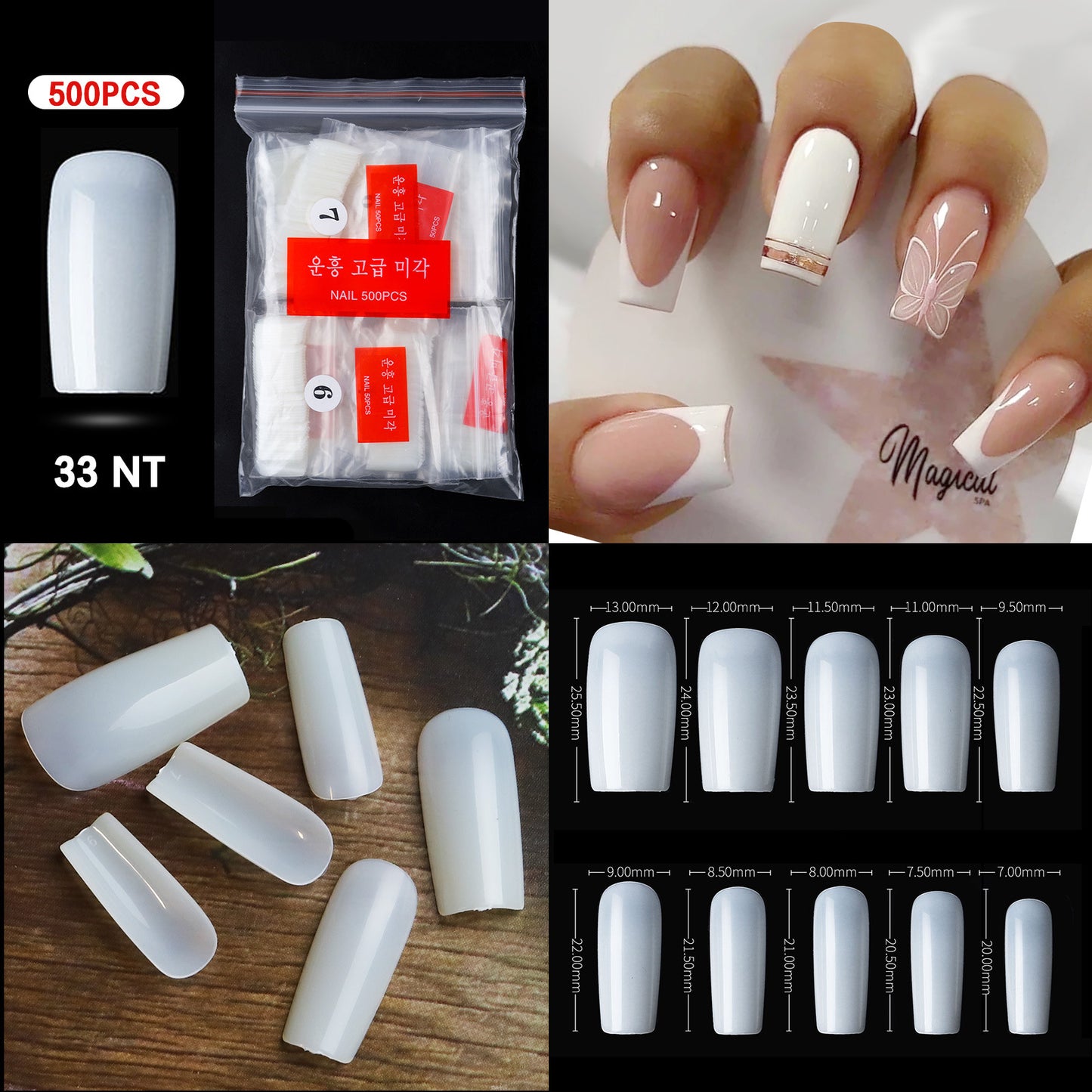 Nail Tips ( 500pcs/Packet ) natural