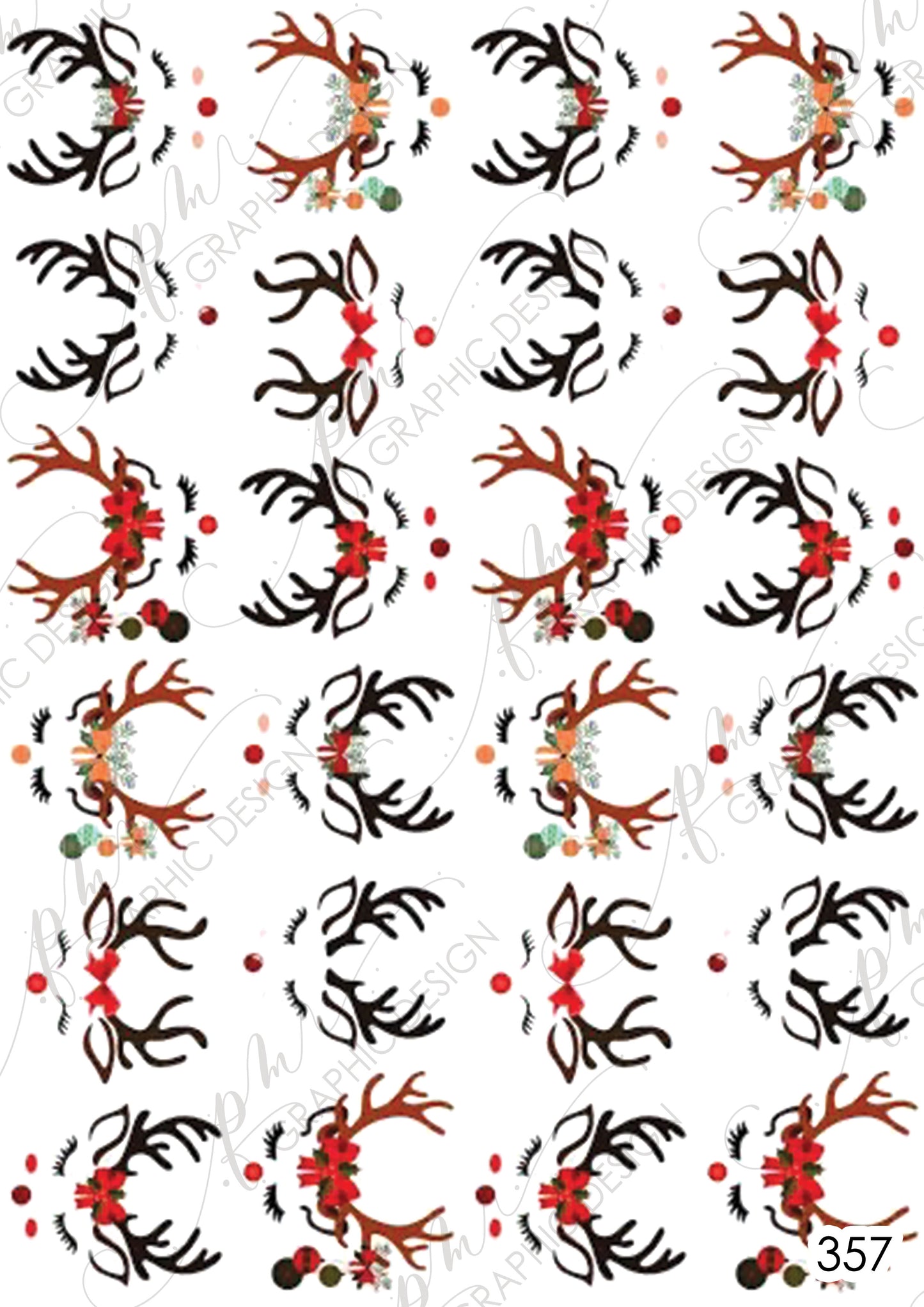 Christmas Nail Art Decal PM357