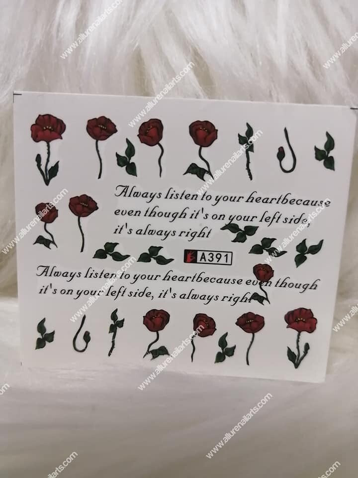 Flower Nail Decal A391