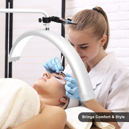 28 Inch LED Moon Light Folding Beauty Floor Lamp Eyebrow Eyelashes Extension Beauty Salon Facials Tattoo