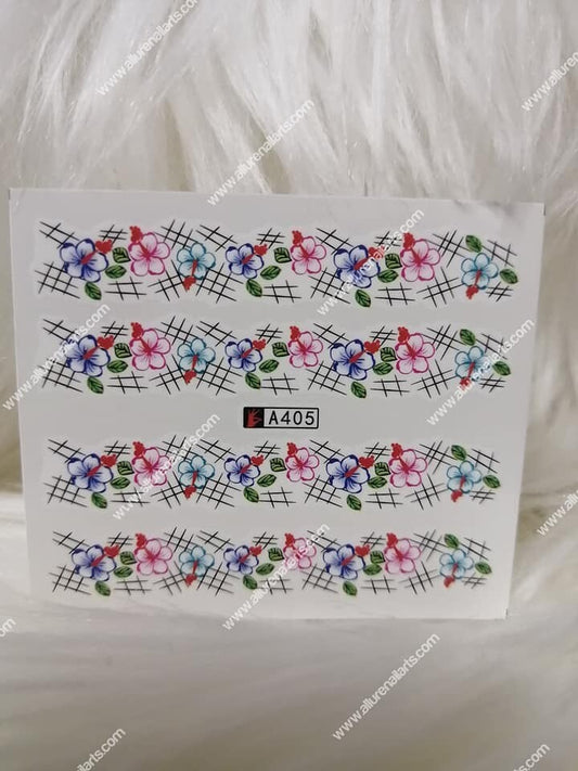 Flower Nail Decal A405