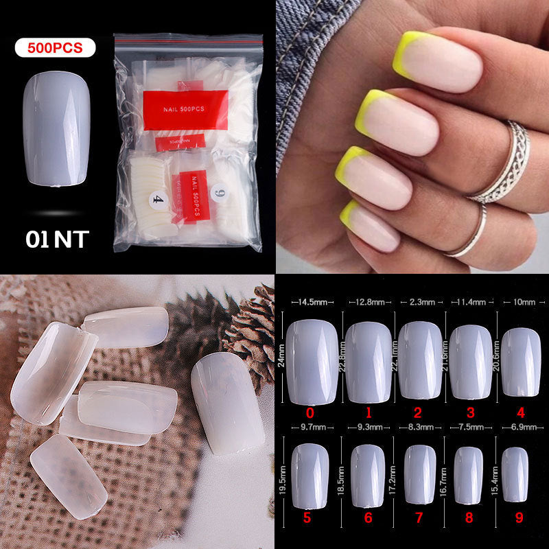 01# Square Nail Tips ( 500pcs Packet )