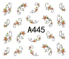 Floral Geometric Nail Decal Range A445-456