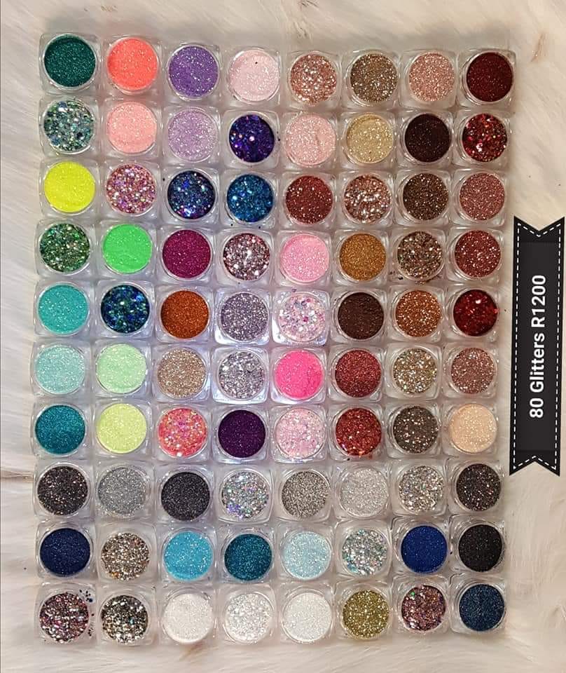 80 x Cosmetic grade nail art and resin glitter