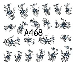Floral Geometric Nail Decal Range A457-468