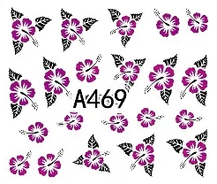 Floral Geometric Nail Decal Range A469-480