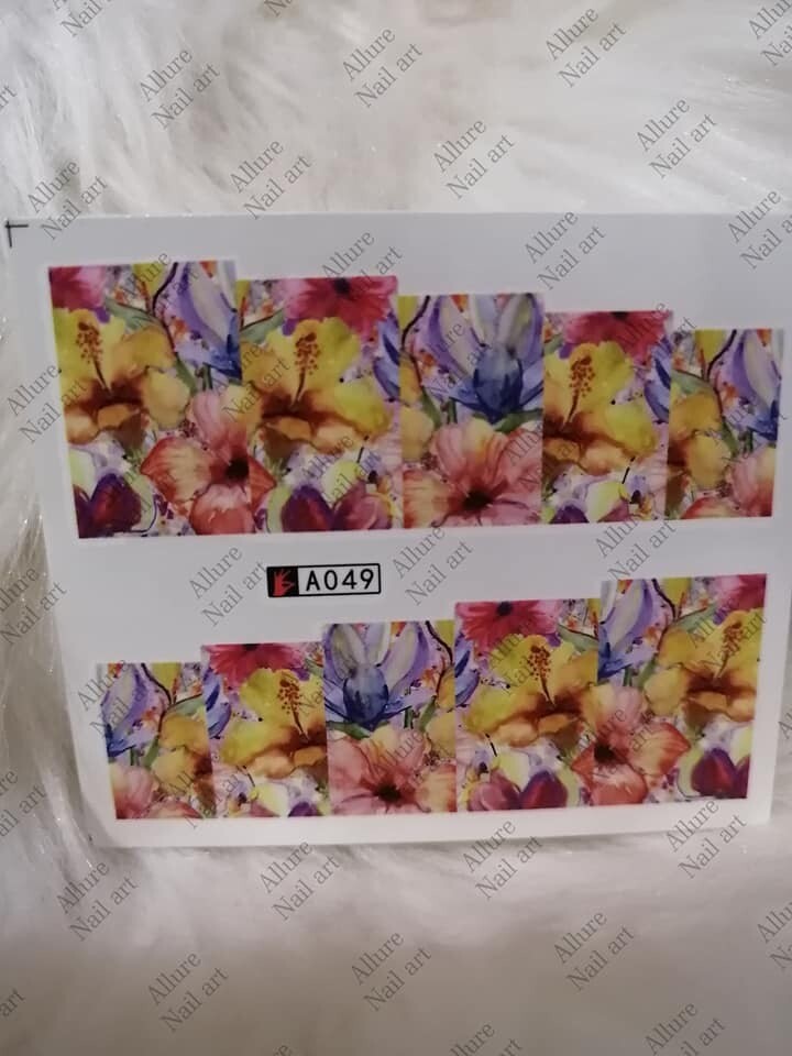 Flower Nail Decal A049