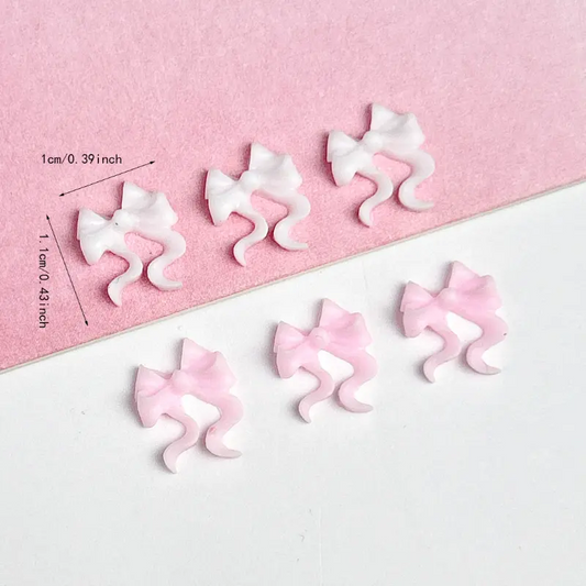 Bow Resin Nail Art Decoration 10 pcs