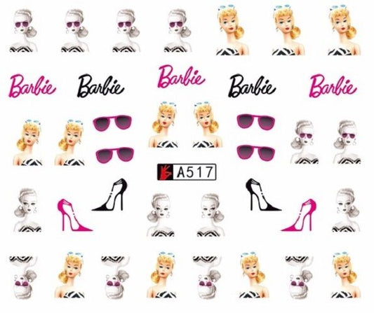 Doll Nail Decal Range A517-528