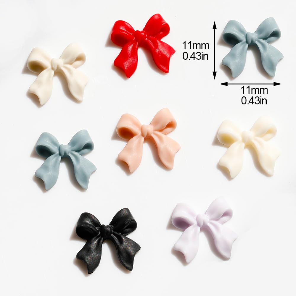 Bow Resin Nail Art Decoration 10pcsMixed colors