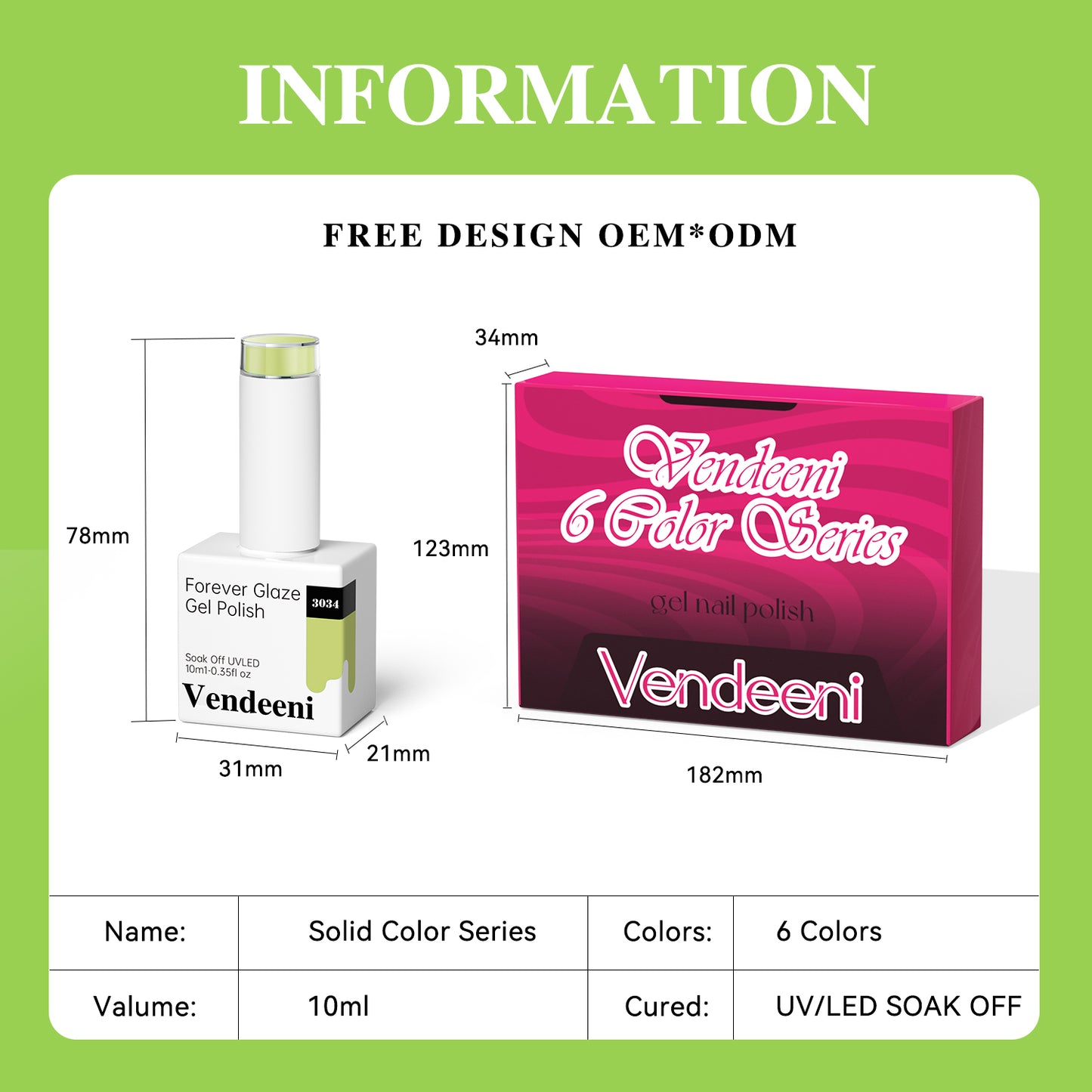10ml Vendeeni Hema/TPO Free Gel Polish