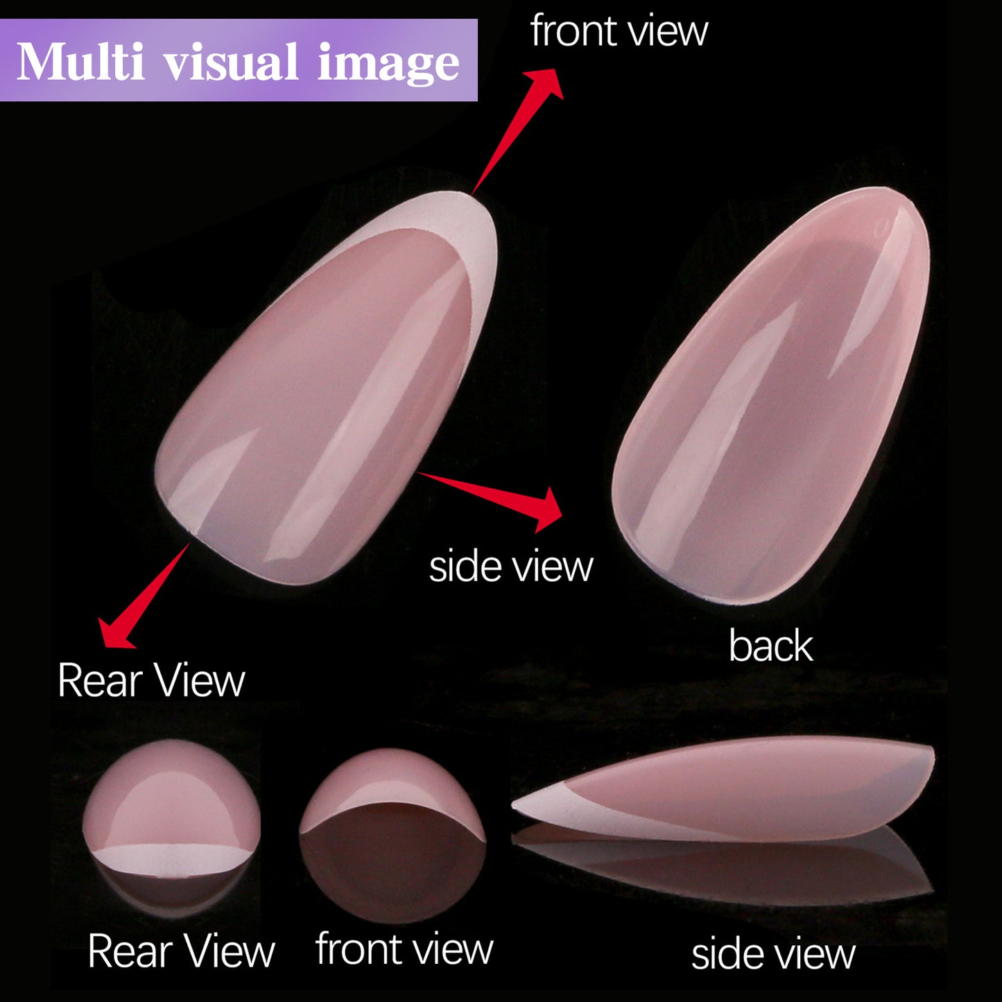 Press On French Tips 120pcs