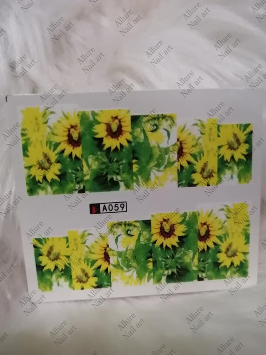 Flower Nail Decal A059