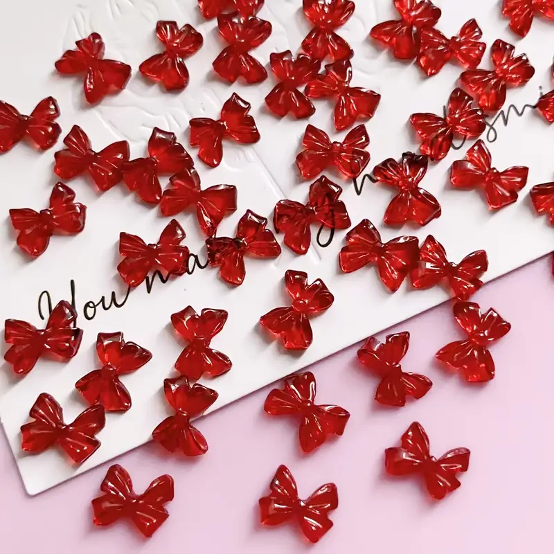 Bow Resin Nail Art Decoration 10 pcs