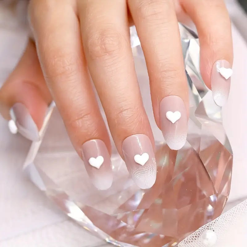 Heart Resin Nail Art Decoration 10 pcs