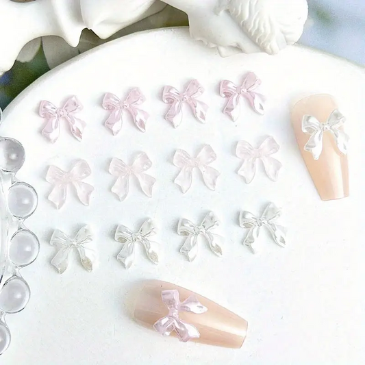 Bow Resin Nail Art Decoration 10 pcs
